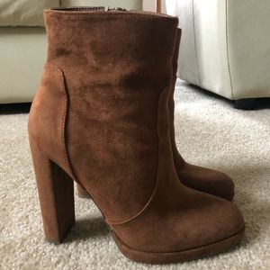 Camel colored booties